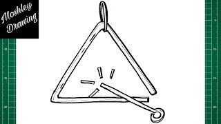 How to Draw a Triangle Musical Instrument [upl. by Aninad]