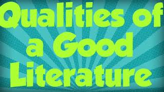 Qualities of a Good Literature explained in HindiUrdu [upl. by Cirred390]