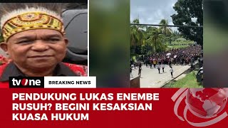 Cerita Kuasa Hukum saat Iringiringan Jenazah Lukas Enembe Diwarnai Kericuhan  Breaking News tvOne [upl. by Hussey]