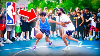 NBA Prospect DESTROYS Everyone at Our Park Run… [upl. by Accebar]