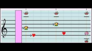 Gorillaz Feel Good Inc on Mario Paint Composer Lyrics [upl. by Yessak]