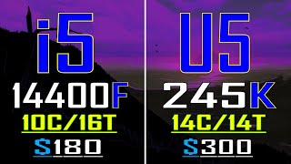 ULTRA 5 245K vs INTEL i5 14400F  PC GAMES TEST [upl. by Ekard958]