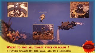 Where to find all turret types in 1 location and flyer spawn point on plains of eidolon [upl. by Kolnos]