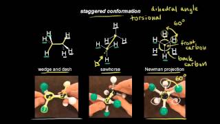 Conformations of ethane  Organic chemistry  Khan Academy [upl. by Chladek]