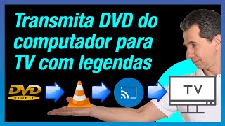 Como transmitir um DVD COM LEGENDAS do computador pelo VLC Player para a TV com CHROMECAST  EP 005 [upl. by Nilrak]