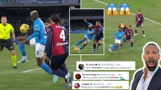 😱🔥 Victor Osimhen provides spectacular assist for Napoli vs Cagliari  Osimhen pass [upl. by Nrublim]