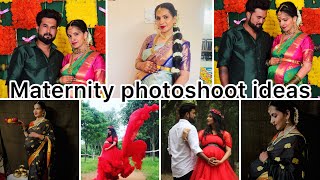 Maternity photoshoot ideas at home  Seemantham photoshoot  Traditional photoshoot ideas photo [upl. by Naasah]