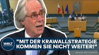 THÜRINGER LANDTAG AfD beugt sich Urteil quotSie zeigen Respektquot So lief der Sitzungsauftakt [upl. by Akeemahs]