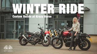 Cold Ride to The Custom Bikes Shop  Krazy Horse [upl. by Anekam622]