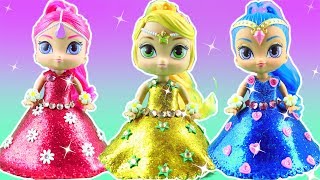 Shimmer and Shine Sparkle Glitter Play Doh Dresses [upl. by Acinehs965]