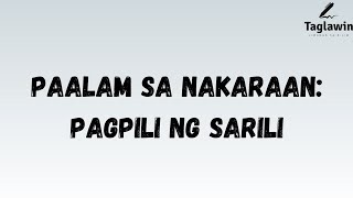 PAALAM SA NAKARAANPAGPILI NG SARILI [upl. by Clynes]