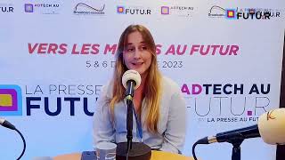 Interview au salon La Presse Au Futur 2023  notre Cheffe de Projet répond aux questions [upl. by Bultman]