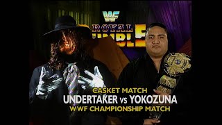 Story of The Undertaker vs Yokozuna  Royal Rumble 1994 [upl. by Eanel]