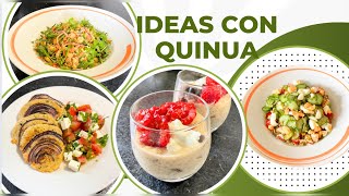 Como Cocinar Quinua 4 Recetas fáciles y saludables recetasfaciles [upl. by Alleuol956]