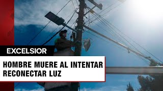 Hombre intenta reconectar servicio de luz y muere electrocutado en Hidalgo [upl. by Berky]