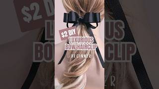 DIY Black Bow Hair Clip  How to Make a Unique Bow Hair Accessories without Sewing at Home Tutorial [upl. by Ariew685]