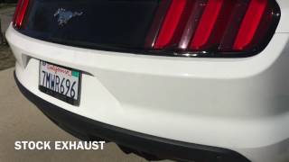 Mustang Ecoboost Stock Exhaust vs Resonator Delete [upl. by Sile]