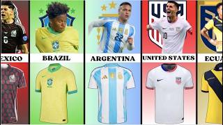 Copa América 2024 All Jersey  History Jersey Football [upl. by Tsew]