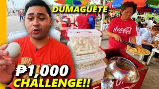 ₱1000 Street Food Challenge sa Dumaguete Balut Tempura Squid Roll at iba pa Ang Mumura [upl. by Ayikin]