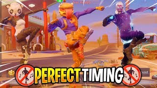 Fortnite  Perfect Timing Compilation 14 Dance Emotes At The Same Time [upl. by Anujra]