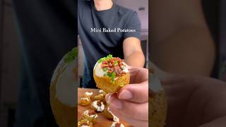 LOADED MINI BAKED POTATOES Recipe in Comments [upl. by Nainatrad]