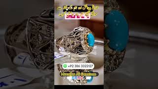 Feroza stone ring design shorts short youtubeshortsmuzaffaraligemstone [upl. by Fernas]