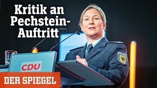 Claudia Pechstein bei der CDU Kritik an Rede über Asylpolitik und Abschiebungen  DER SPIEGEL [upl. by Atteiram]