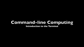 quotCommand Line Computingquot Exercise [upl. by Eriuqs]