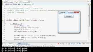 Tutorial Java 45  JButon ActionListner [upl. by Lochner]