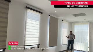 Tipo de Cortinas Roller y Verticales [upl. by Neufer]