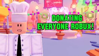 Donating everyone in pls donate roblox viralvideo donatingrobux plsdonate [upl. by Cynarra]