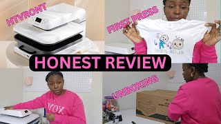 Unboxing and Pressing First Shirt  HONEST REVIEW  htvront heat press reviewslala creative designs [upl. by Ecneret]