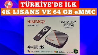 TÜRKİYENİN EN YÜKSEK DEPOLAMALI LİSANSLI ANDROID BOXI ✯ HIREMCO SMART LIFE 4GB DDR4  64GB eMMC [upl. by Katleen192]