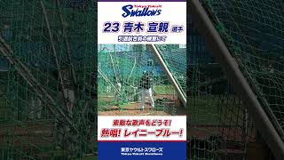 青木宣親選手、引退試合前の神宮球場で響くレイニーブルー！ shorts swallows ヤクルト 東京ヤクルトスワローズ [upl. by Leslee463]