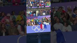 This Olympic volunteer brought the energy and the moves to the stands at Paris2024 🙌🔥 [upl. by Caren]