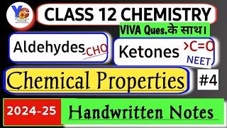 aldehydesketones carboxylic acidchemical properties of aldehydes and ketonesClass 12 chemistry [upl. by Tteragram]