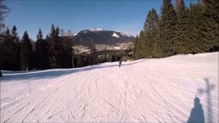 Piste da sci Folgaria pista rossa Francolini [upl. by Ailesor838]