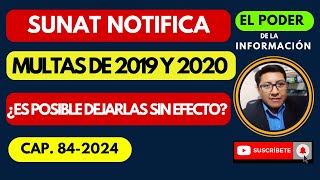 SUNAT está notificando multas pendientes de 2019 y 2020 ¿es posible dejarlas sin efecto [upl. by Ursula]