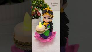 Happy Diwali🪔✨🎇DIY 3in 1Candle Holder Making With Clay💕🥰 Unique Traditional Diya Stand Making🎇🪔✨🪔🪔🪔 [upl. by Arhat]