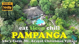 Pampanga  Eat Sleep Chill  Mt Arayat National Park Christmas Village Abes Farm Food Trip [upl. by Savanna]