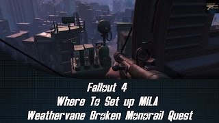 Fallout 4 Where To Set up MILA Weathervane Broken Monorail Quest [upl. by Giordano]