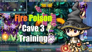 Maplestory GMS Kronos 289 FirePoison Mage Cave 3 Training [upl. by Noleta723]