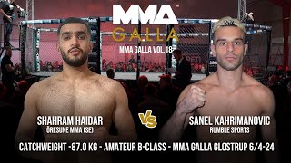 Shahram Haidar Öresund MMA  SE Vs Sanel Kahrimanovic Rumble Sports [upl. by Antipus]