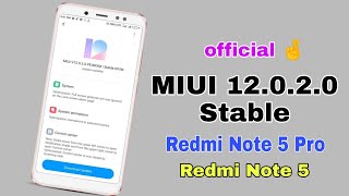 MIUI 12020 stable update 😍 Redmi Note 5 Pro amp Redmi Note 5 Official update 😍🤞🤞 [upl. by Sandry]