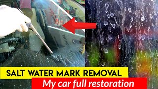 Car Windshield Water spot removal  Windshield glare removal  My car full restoration [upl. by Aldin]