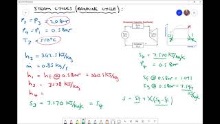 Rankine Cycle Efficiency and Net Power Output Calculations [upl. by Zenas481]