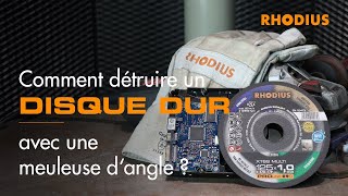 Comment détruire un disque dur avec une meuleuse dangle [upl. by Ebsen]