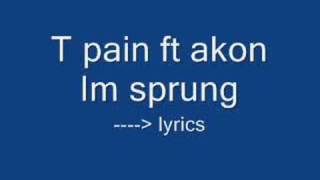 T pain ft akon  Im sprung lyrics [upl. by Eniaj]