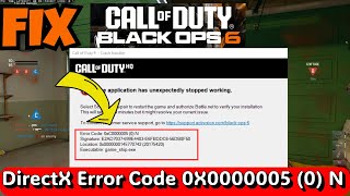 Black Ops 6 error crash error code 0XC0000005 0 N Fix [upl. by Chandra]