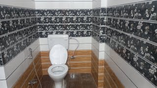 How To Make Best Toilet Design  Washroom Tiles Design [upl. by Aratak]